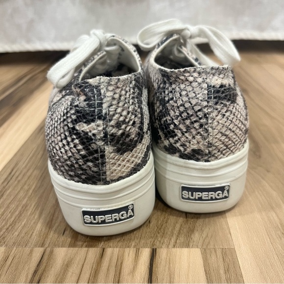 Superga Snakeskin Print Platform Sneakers - Picture 2 of 9